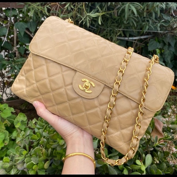 ❤️🔥FINAL SALE!!!❤️🔥CHANEL COATED CANVAS CLASSIC JUMBO SINGLE FLAP CROSSBODY - Picture 4 of 16